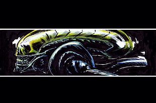 Alien of Alien vs. Predator artwork, Alien (movie), painting HD wallpaper