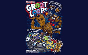 Groot Loops poster, Groot, Guardians of the Galaxy, Marvel Comics HD wallpaper