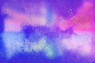 purple, pink, and blue abstract artwork