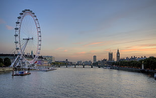 landscape portrait of London Eye HD wallpaper