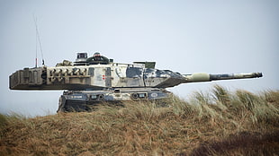 white and black military tank, tank, Leopard 2, Denmark HD wallpaper