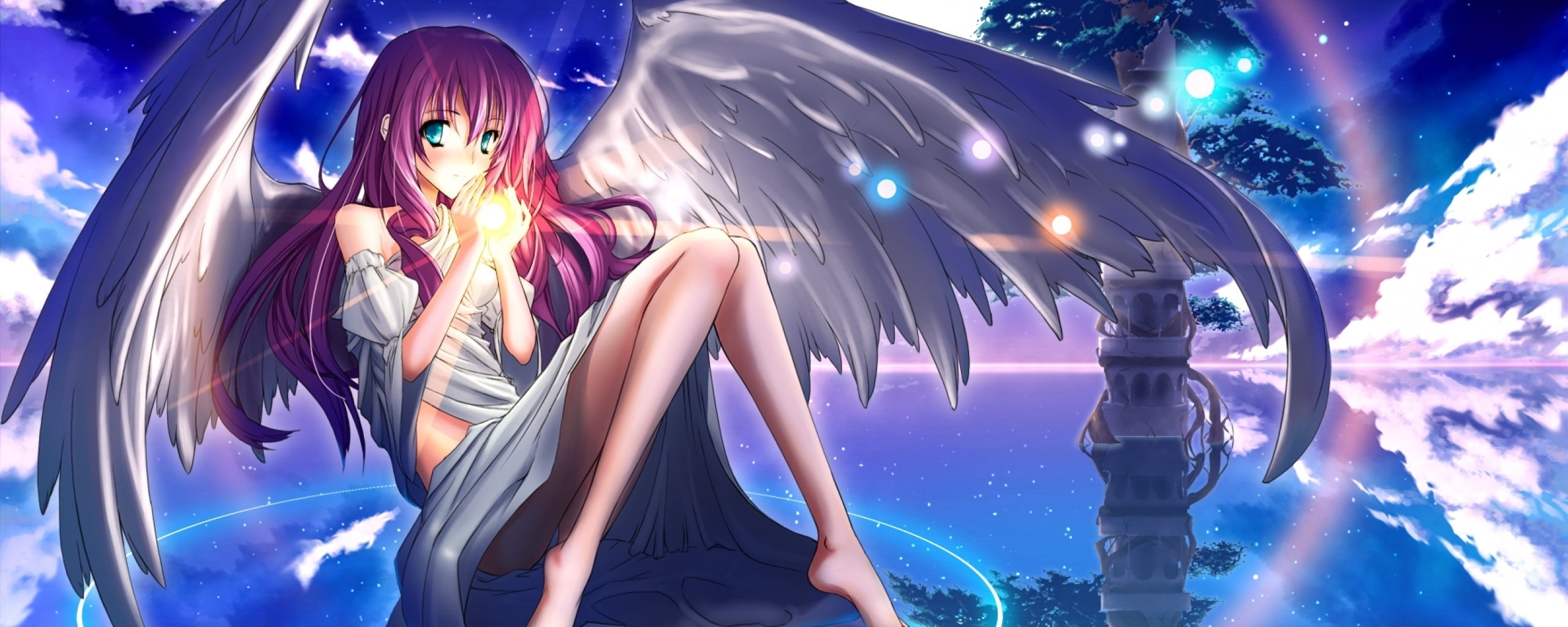 Female anime character with wings