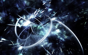 black and white dream catcher, abstract, shapes, digital art HD wallpaper