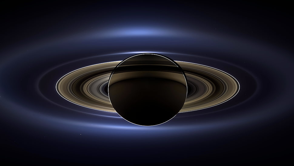brown planet with ring illustration, Saturn, PIA17172, space, planet HD wallpaper