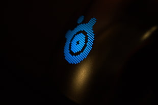 blue Steelseries logo, SteelSeries, Sensei, computer mice HD wallpaper