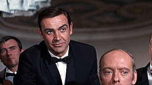 men's black polo shirt, James Bond, Sean Connery HD wallpaper