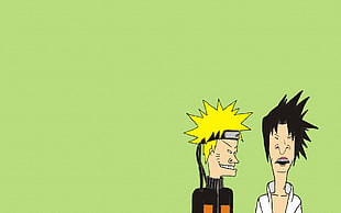 Beavis and Butthead Uzumaki Naruto and Uchiha Sasuke HD wallpaper