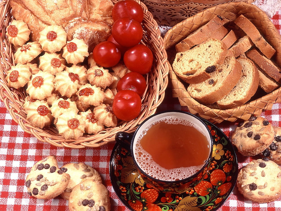 assorted pastries HD wallpaper