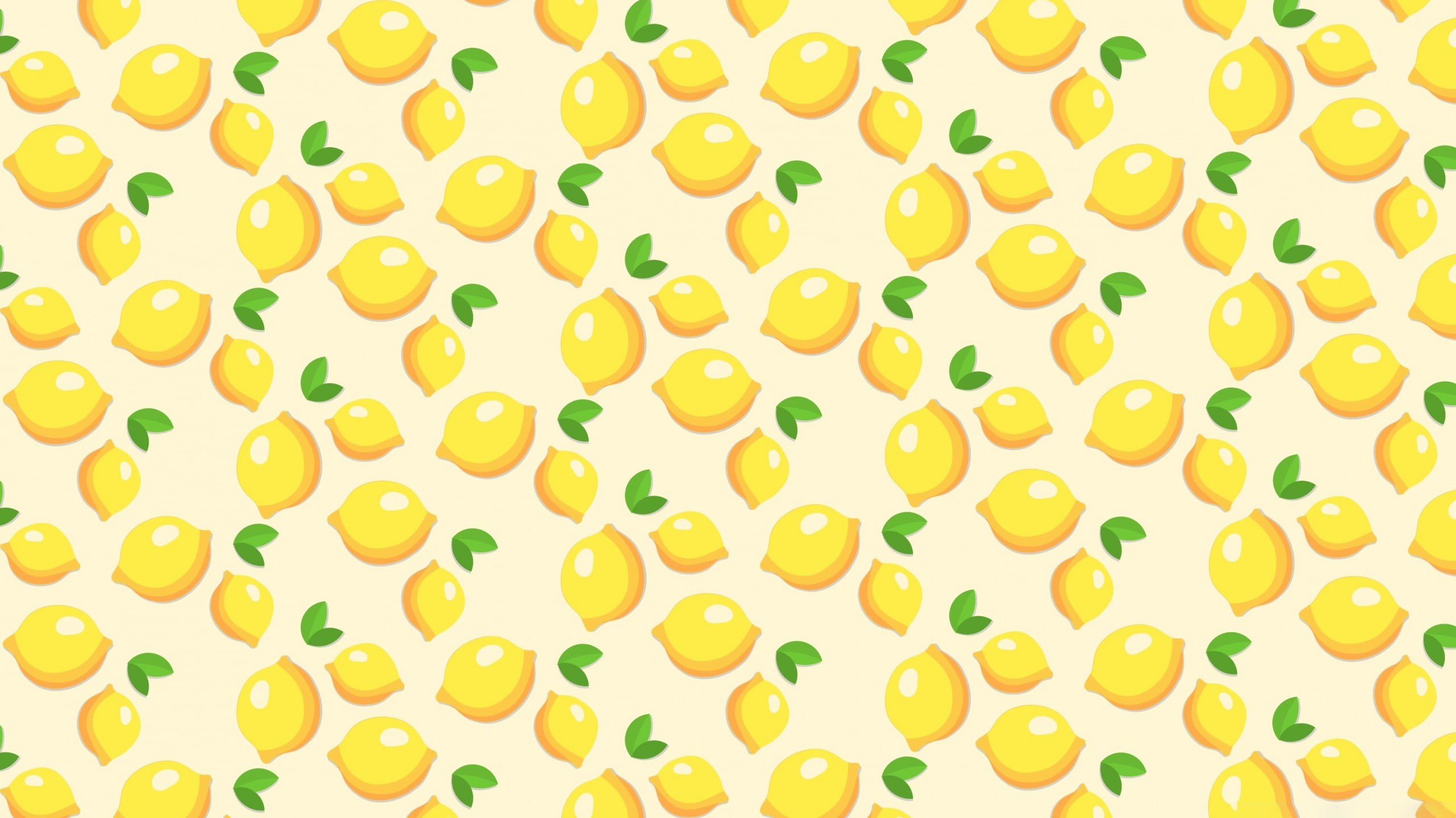 lemon print wallpaper, pattern, lemons, fruit, minimalism HD wallpaper.