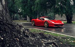red Ferrari coupe, Klässen iD, Ferrari, Ferrari 458 Italia