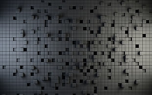 white and black cube surface