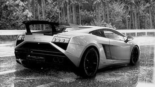 grayscale photography of Lamborghini sports car, Driveclub, Lamborghini, car