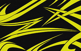 green and black illustration HD wallpaper