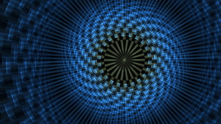 blue and black spiral pattern