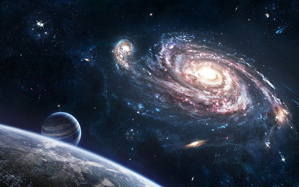 galaxy wallpaper, planet, space HD wallpaper