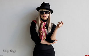 woman wearing black fedora hat HD wallpaper