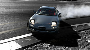 gray car, Gran Turismo 6, PlayStation 3, car, Mazda HD wallpaper