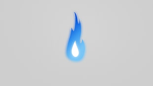 blue flame wallpaper, blue, fire, minimalism, simple background