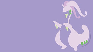 purple and white bird illustration, Pokémon, video games, minimalism