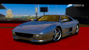 gray Ferrari coupe Forza 5 poster, video games, Forza Motorsport, Ferrari, Ferrari 355