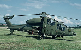 gray and black car engine, helicopters, Agusta A129, vehicle, aircraft