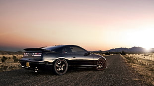 black and white coupe die-cast model, Nissan 300ZX HD wallpaper