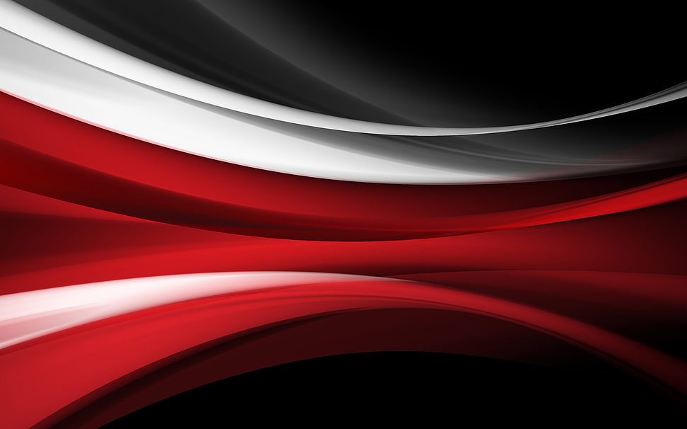red and white abstract painting, digital art, vector art, red, stripes HD wallpaper