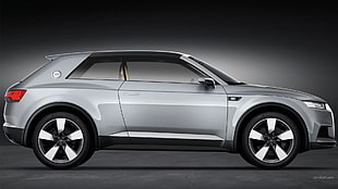 white 5-door hatchback, Audi Crossline, silver cars, vehicle, car