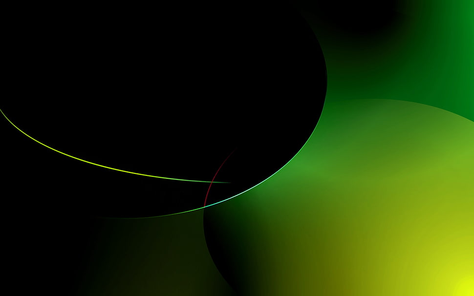black, green, and lime-green digital wallpaper HD wallpaper