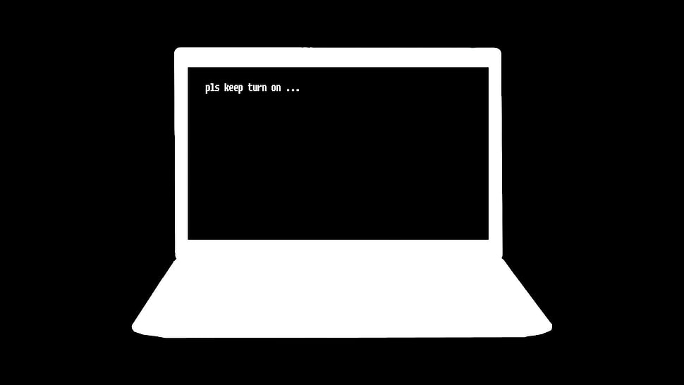 white laptop computer illustration, computer, simple background HD wallpaper