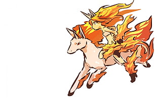 horse and women anime illustration