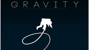 Gravity logo, Gravity, simple background, minimalism