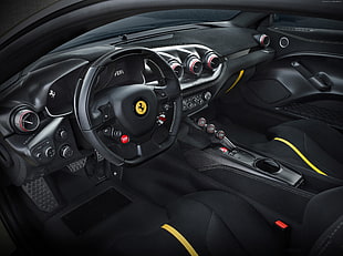black Ferrari interior