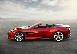 red Ferrari convertible coupe