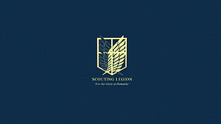 Scouting Legion logo illustration, Shingeki no Kyojin, anime, quote HD wallpaper