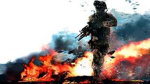 Call of Duty wallpaper, Call of Duty, Call of Duty Modern Warfare 2, machine gun, video games HD wallpaper