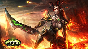 World of Warcraft, World of Warcraft: Legion, Blood Elf, Demon Hunter HD wallpaper