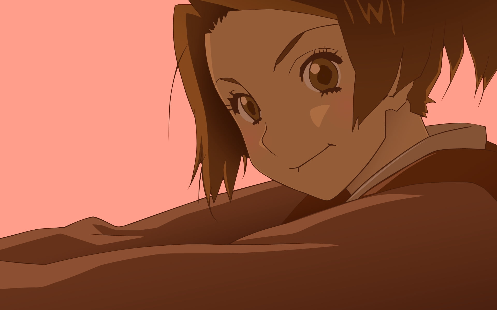 woman with brown hair anime