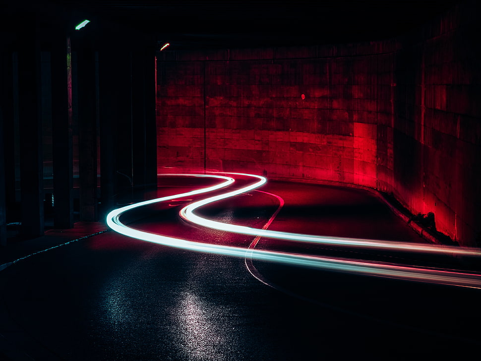 red light room, Light, Turn, Lines HD wallpaper