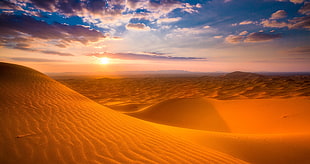 brown desert sand, sky