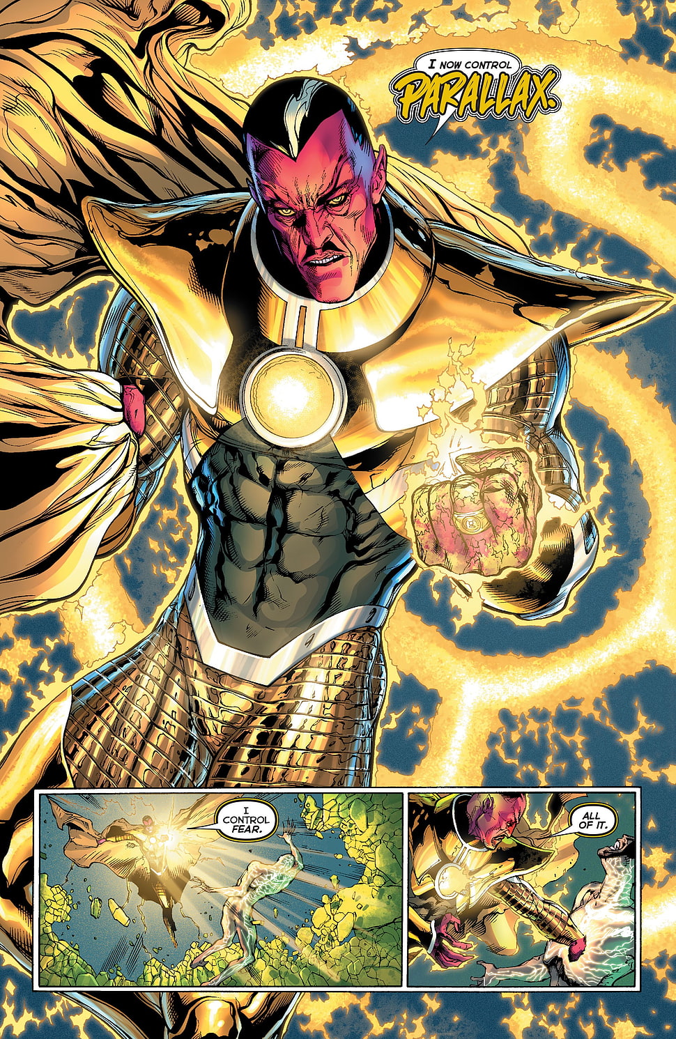 Parallax comic strip illustration, Green Lantern, Sinestro HD wallpaper
