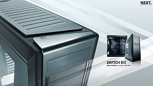 gray and black computer tower, NZXT, computer, technology