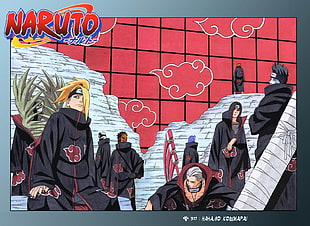 Naruto Akatsuki illustration, Naruto Shippuuden, Akatsuki, Deidara, Hidan HD wallpaper