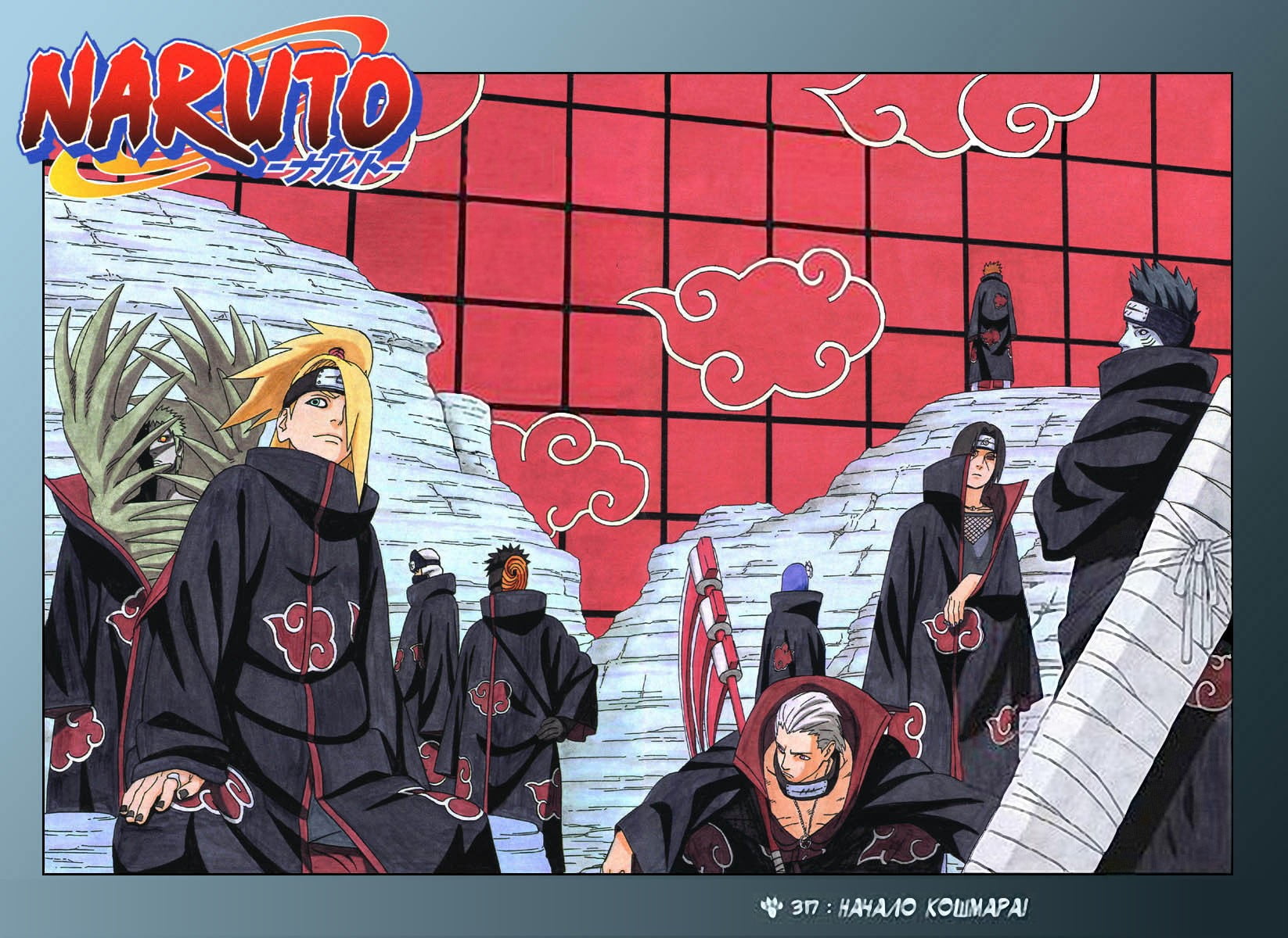 Naruto Akatsuki illustration, Naruto Shippuuden, Akatsuki, Deidara, Hidan