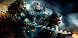 The Lord of The Rings digital wallpaper, movies, The Hobbit, The Hobbit: The Battle of the Five Armies, Thorin Oakenshield