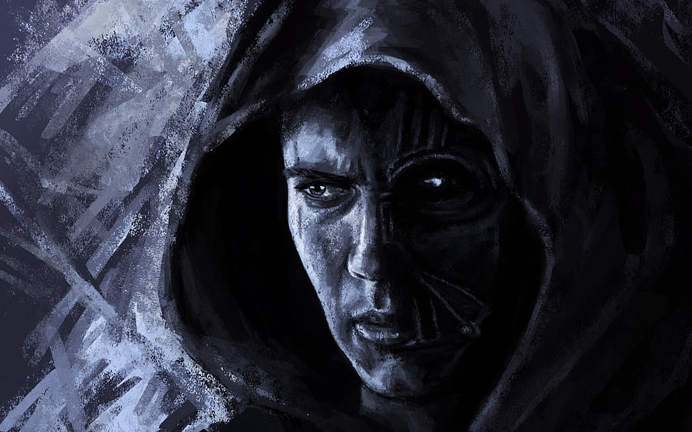 male character illustration, Star Wars, artwork, Anakin Skywalker, Darth Vader HD wallpaper