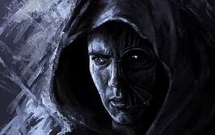 male character illustration, Star Wars, artwork, Anakin Skywalker, Darth Vader