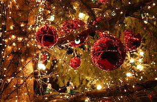 red Christmas Baubles