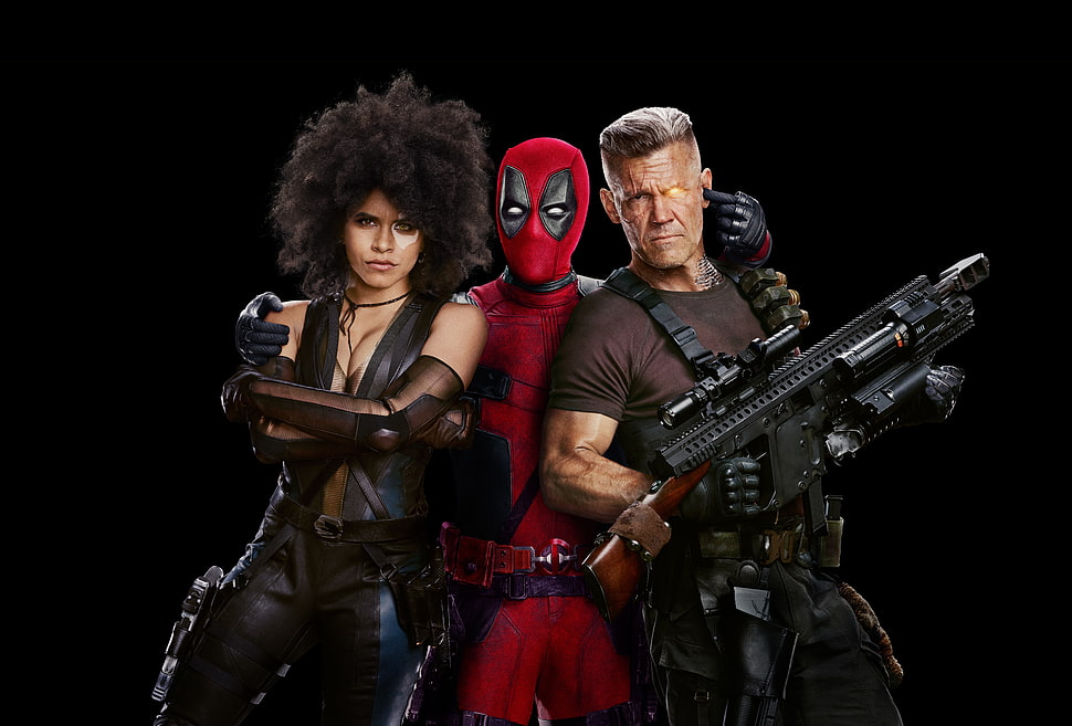 Deadpool illustration, Deadpool 2, Domino, Cable HD wallpaper