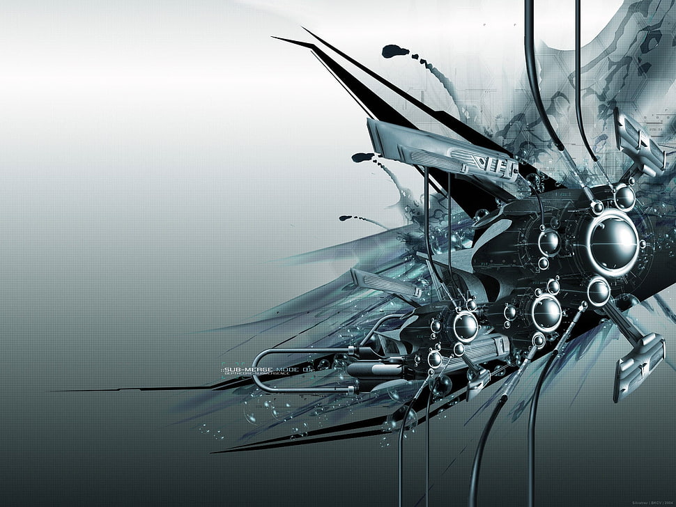 grey artwork illustration HD wallpaper
